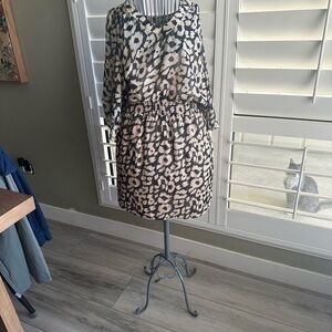 Express Black and Cream Patterned Dress